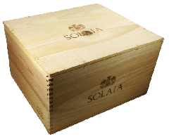 Salende Große Original Wein-Holzkiste mit Deckel Top-Zustand